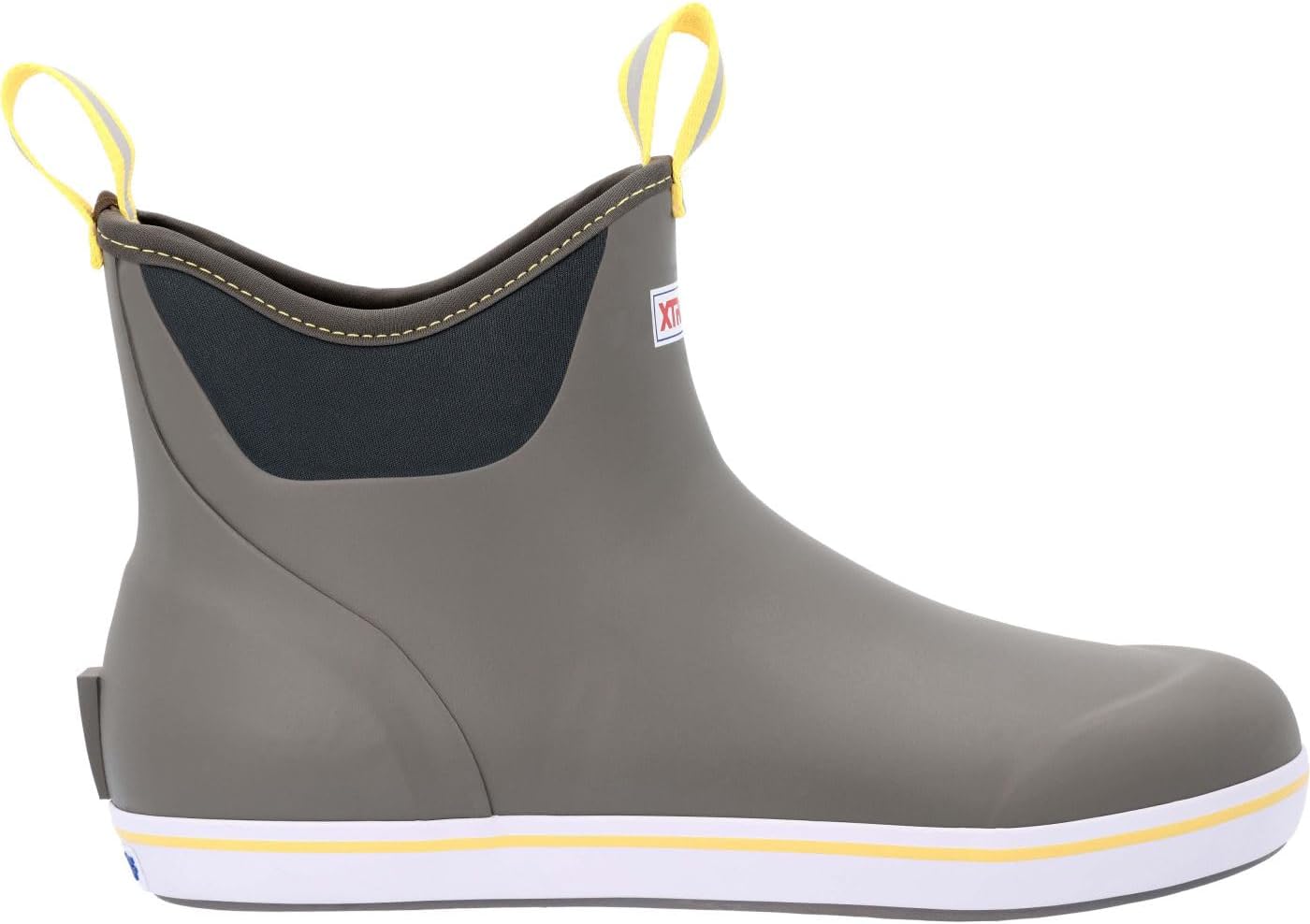 XTRATUF Performance Series 6" Men's Full Rubber Ankle, Gray/Yellow, Size 12.0