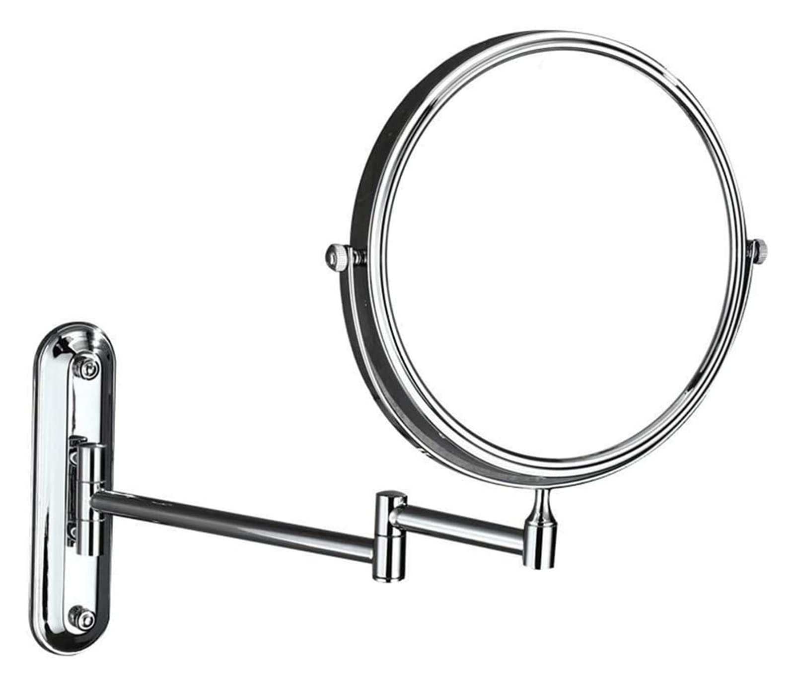 Miroir de maquillage mural argent 8 pouces extensible 3X pour salle de bain