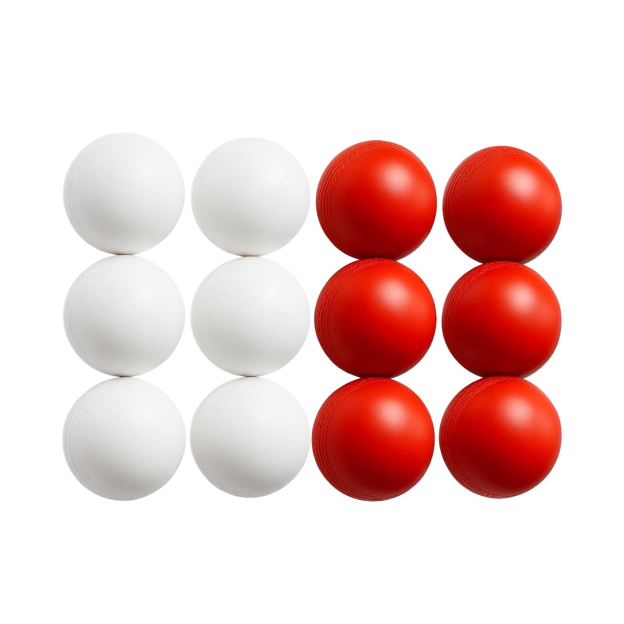Choice of Champion 50 Gram Plastic Cricket Training, Practice, Match & Drill Ball, White/Red Balls for Cricket for Indoor and Outdoor Game (Pack of 12 Balls)-picture-26