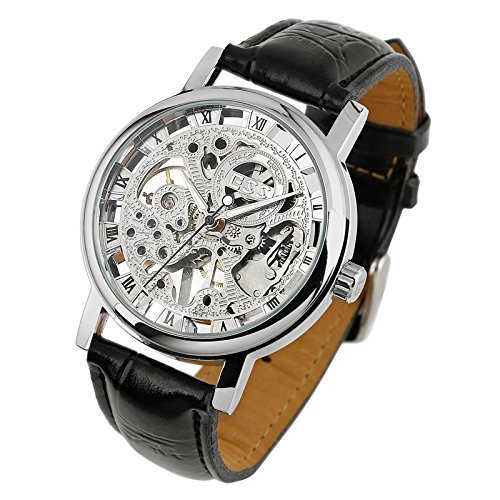 Montre mécanique homme ESS WM119 squelette cuir sans batterie