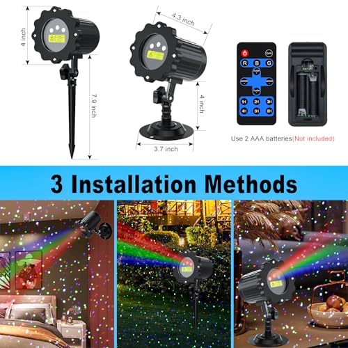 SHEDALED RGB Laser Projector Lights Outdoor, 3 Color Firefly Lights Show by SHEDALED - Used condition - Image 5