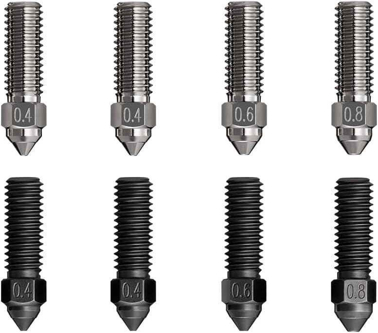 K1 3D High Flow Nozzle Kit, 6PCS 0.4mm 0.6mm 0.8mm 3D Printer Nozzles High Thermal Conductivity 600mm/s High Flow for K1, K1 Max, CR-M4, CR-10SE, Ender-3 V3 KE, 40CLV491P7LW14MHXDKGFYCUD
