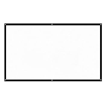 Docooler H70 70 Portable Projector Screen Hd 16 9 White Dacron 70 Inch Diagonal Projection Screen Foldable Home Theater For Wall Projection Indoors Outdoors Amazon In Electronics