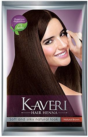 Kaveri hair heena 10x 15gm Pouch hair henna ( NATURAL Brown)