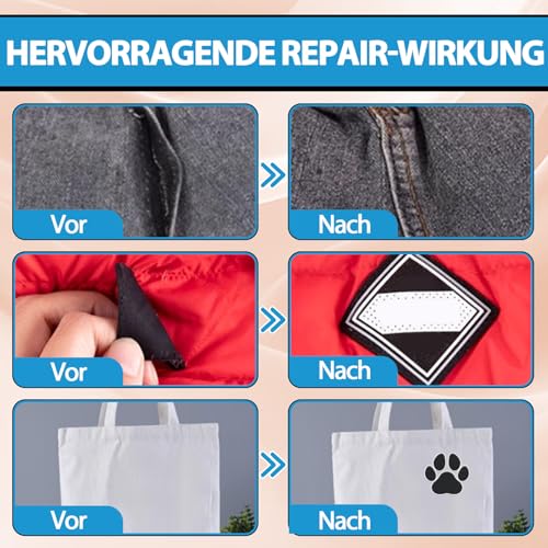 Nayrmaer Stoffkleber, 60ml Textilkleber, Waschmaschinenfest Stoff Kleber für Textil, Baumwolle, Leder, Jeans und mehr