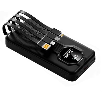 モバイルバッテリー PD22.5W急速充電器 ケーブル内蔵 大容量 20000mAh USB-C 急速充電ケーブル付属 Type-C入出力兼用 軽量 小型 携帯 …