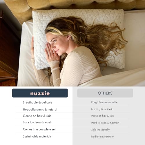 Image of Nuzzie (2 Pack) Cloud Pillow Premium Soft Eco-Conscious Adjustable Memory Foam Pillow for Perfect Comfort (2 Pillows) King