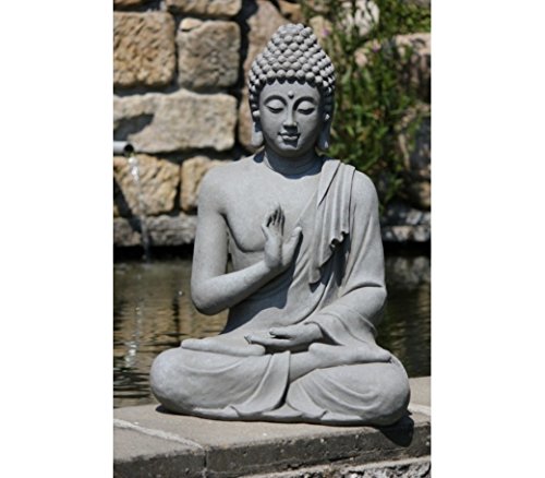 Figur Buddha sitzend mt Handgeste - für Haus und Garten - Höhe 73 cm -...