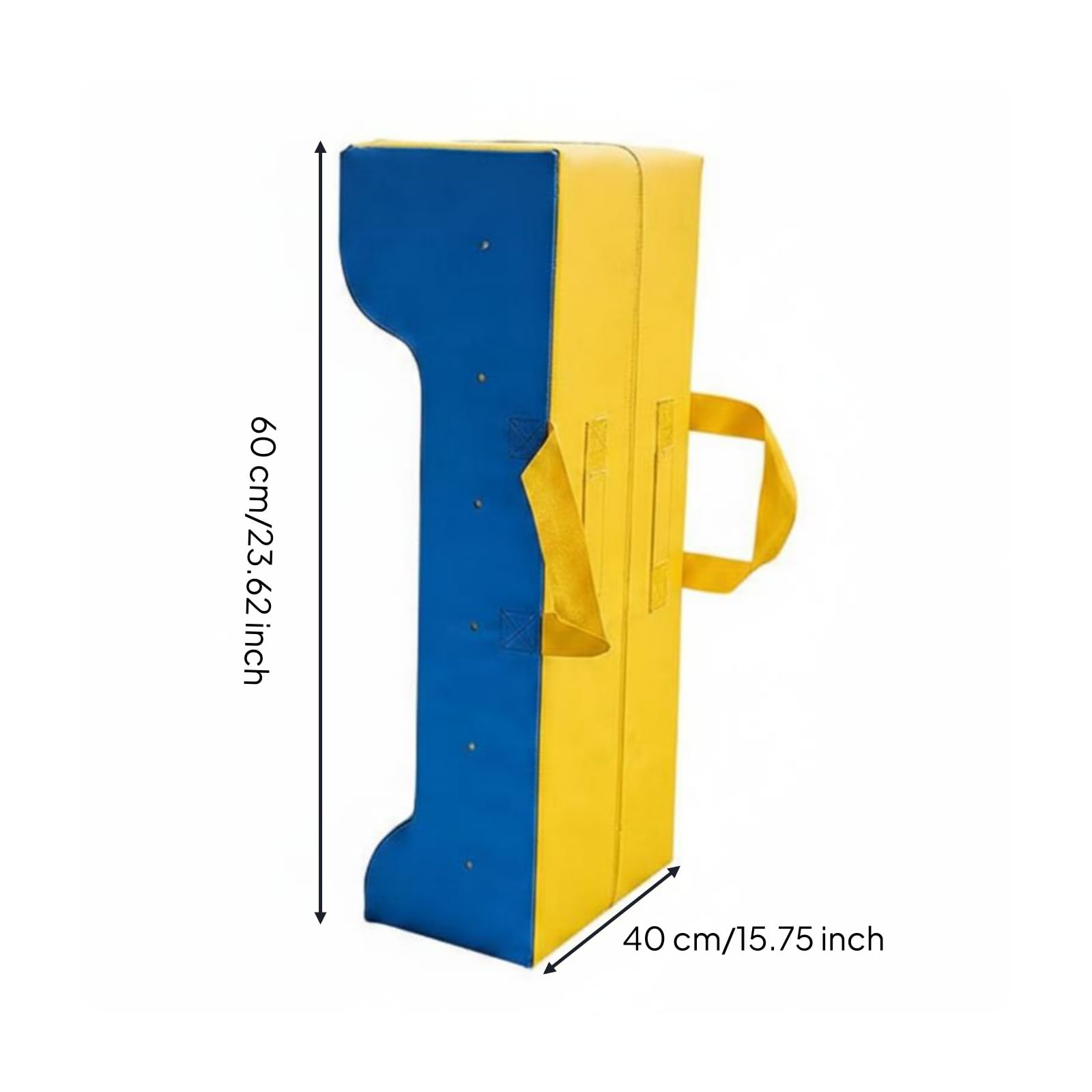 Bouclier Impact Incliné Forme Courbée Pad Plaquage Rugby Mousse Épaisse Pad D'entraînement Rugby, Bleu Et Jaune, Jeune 60 40 23