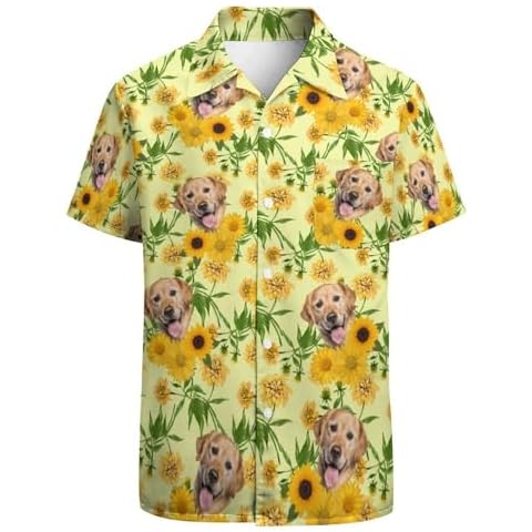 Hawaiian Shirt for Men Hawaiian Custom Print Button Shirt Mens Short Sleeves Summer Casual Beach Shirt Dress Shirt Cover