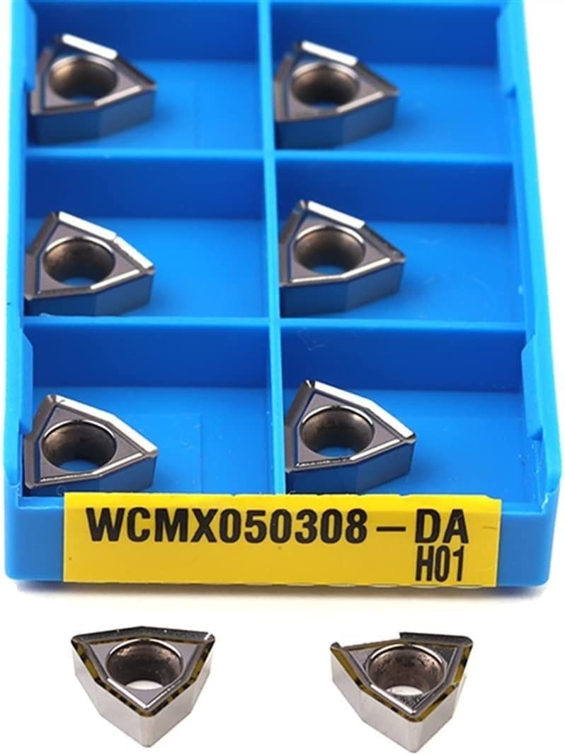 Drehmaschinen, Drehwerkzeuge, 10 Stück WCMX030208 WCMX040208 WCMX050308 WCMX06T308 WCMX080412 Aluminium-Drehwerkzeug Hartmetalleinsatz CNC-Drehmaschine Fräsklingen (Größe WCMX080412-DA H (Größe: