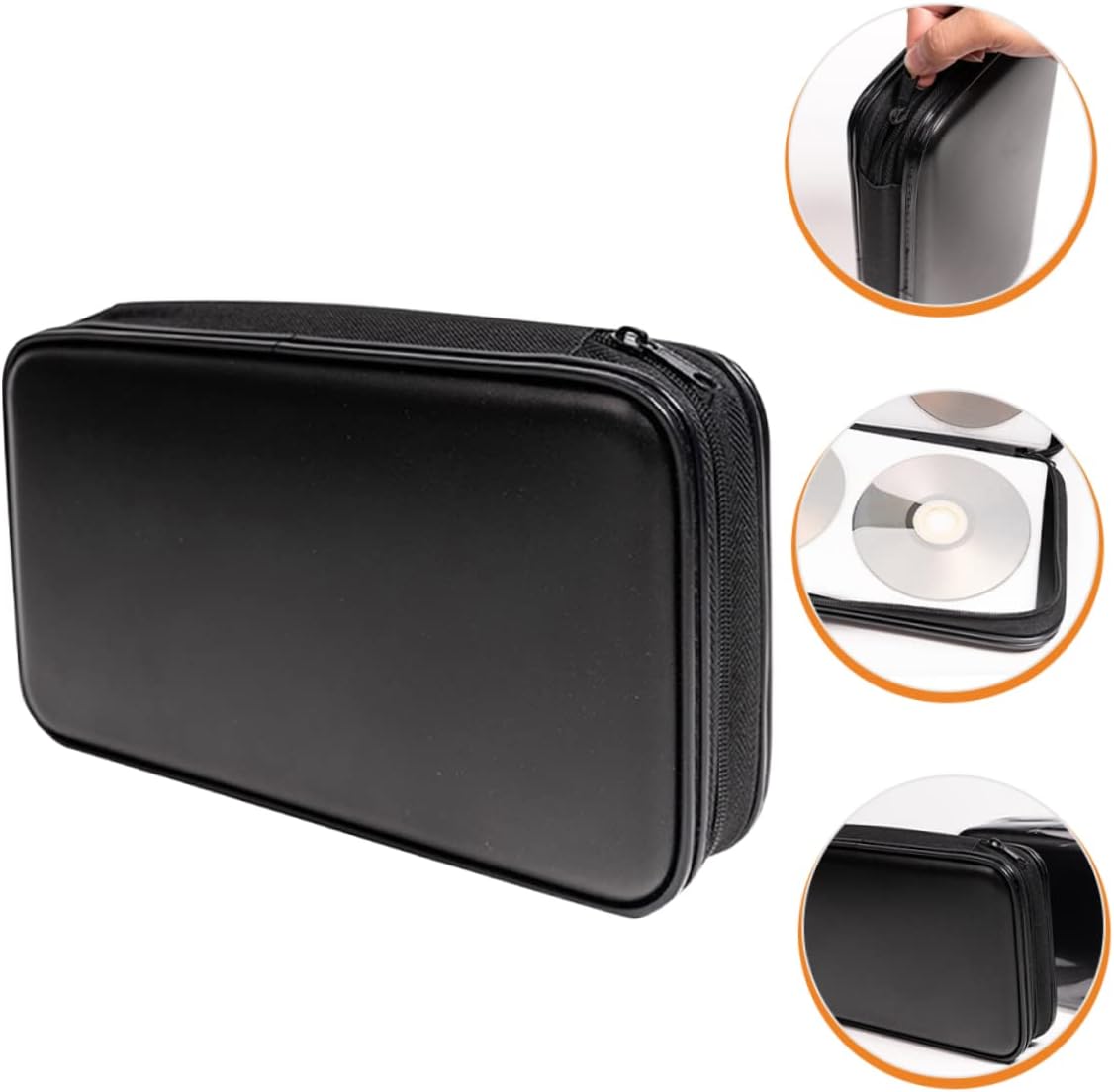 Cd Storage Case for Discs DVD Organizer Zipper Travel-Friendly Cd Wallet for Home and Car Media Holder for Movies and Games