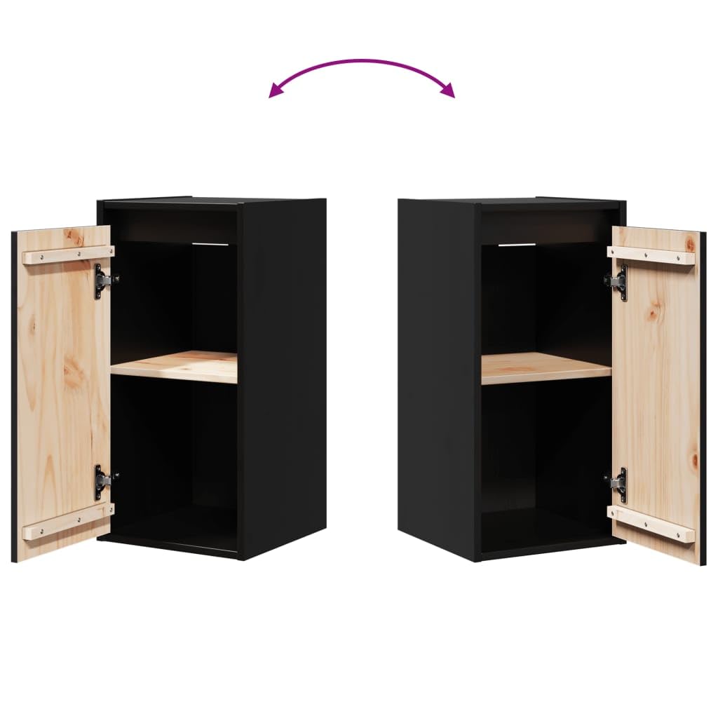vidaXL Wandkasten 2 st 30x30x60 cm massief grenenhout wit, houten wandkast, hangende kast, wandschap, hangkast, wand tv-kast, wandmeubel