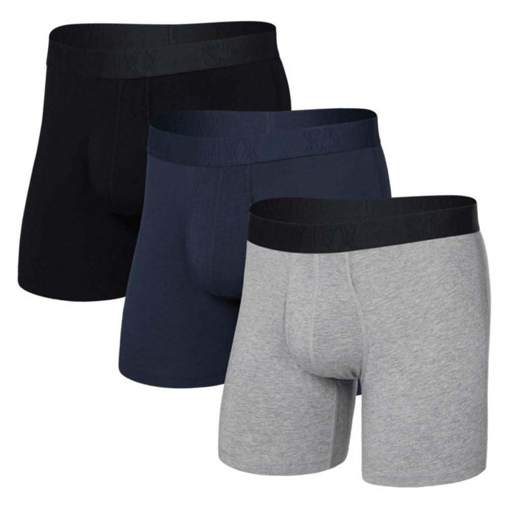 SAXX Underwear Co. Men's DropTemp Cooling Cotton Boxer Brief 3 Pack