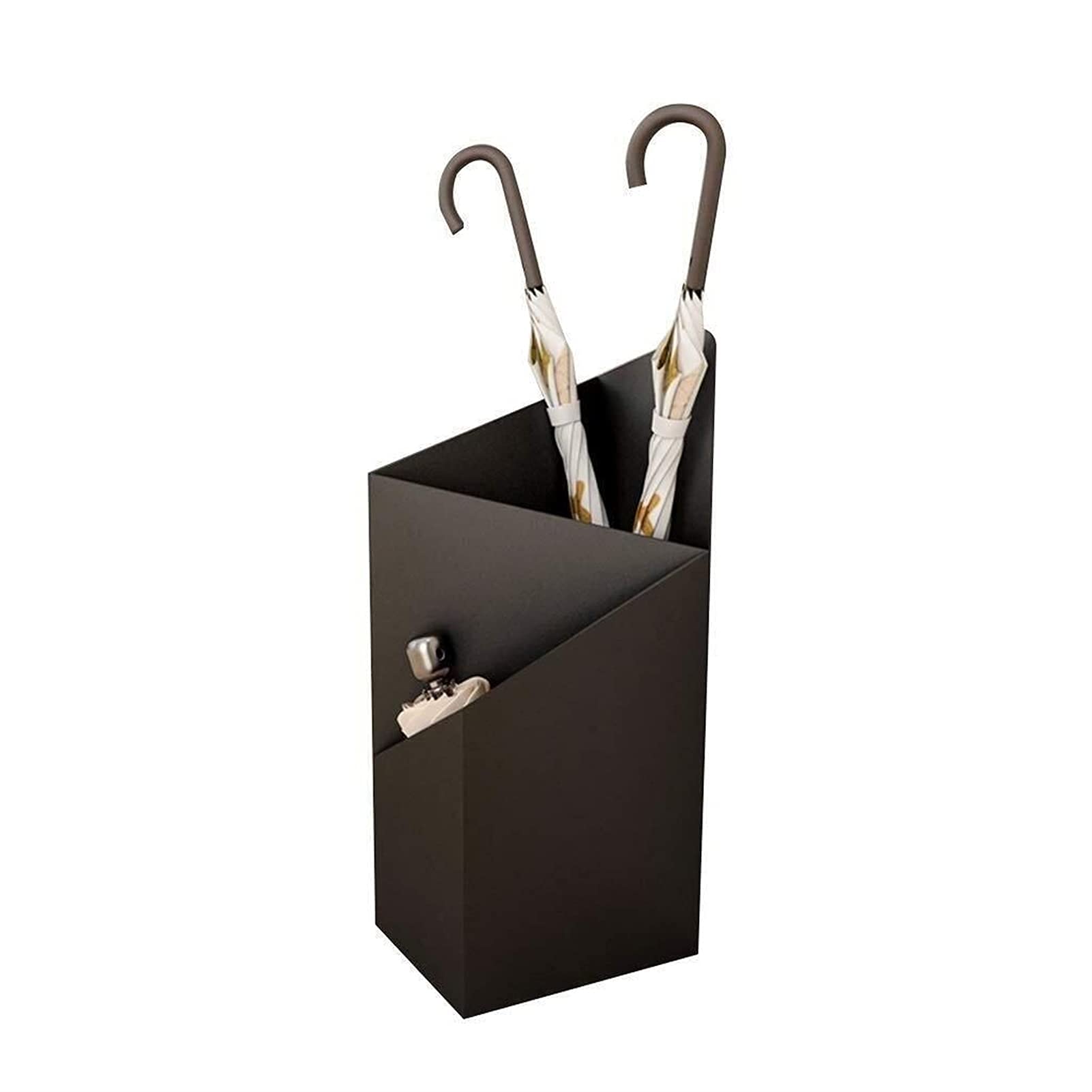 Porte-parapluies stable en fer forgé avec tapis intégré anti-gouttes pour couloir