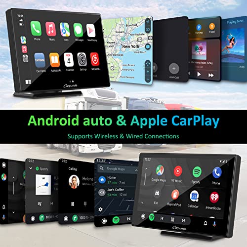 Carpuride 2023 Nieuwste 9 "Draadloze Apple Carplay & Android Auto Stereo, Diepe Bas Luid Geluid, Bluetooth 5.0/Spiegel Link/GPS/Siri/FM/Google, Ondersteuning Vrachtwagens RV Dashboard Gemonteerd Autoradio - Image 3
