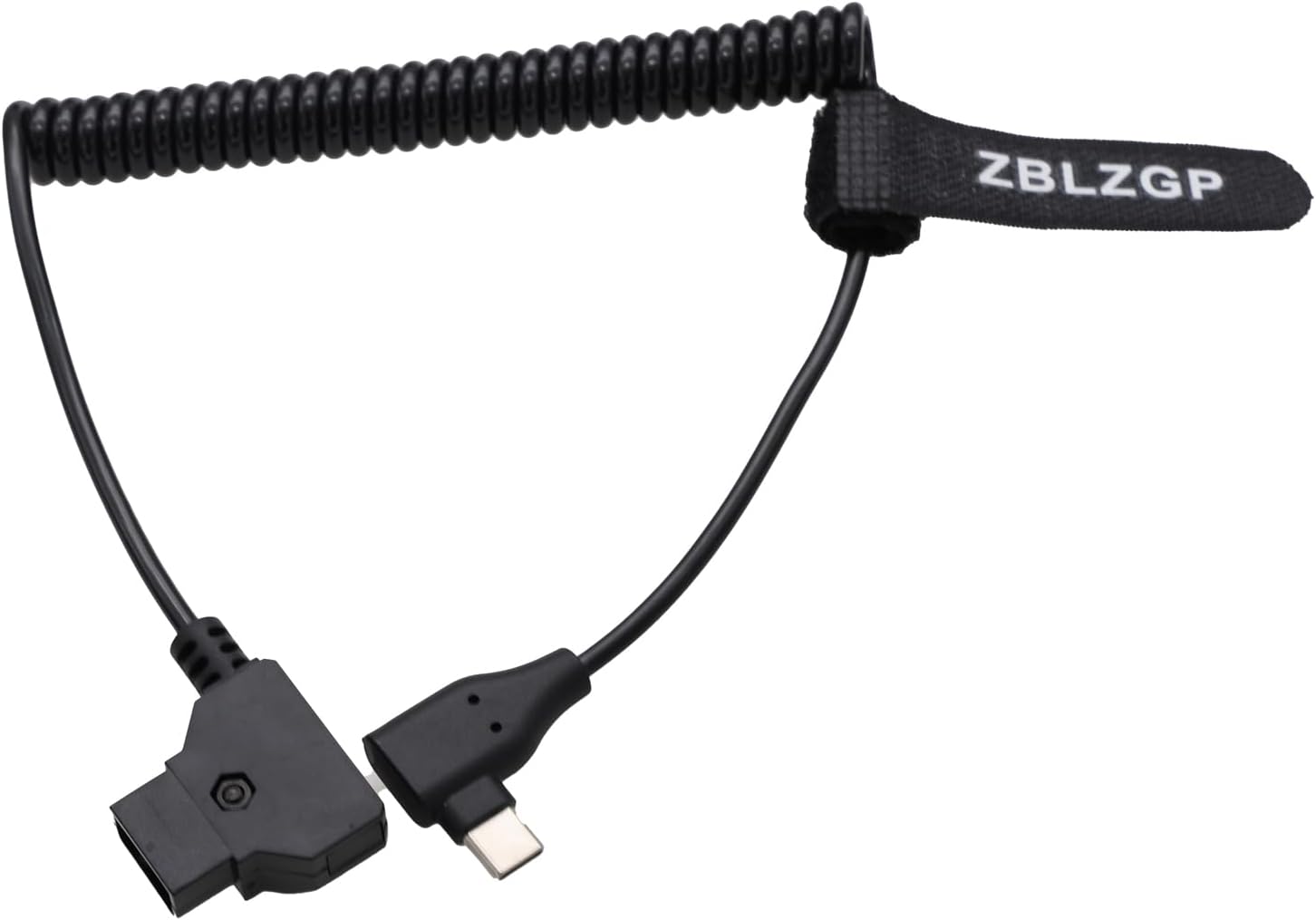 USB C Phone Tablet Device Type C to D Tap Power Supply Cable for Camera (Elbow Type-C,Coiled)
