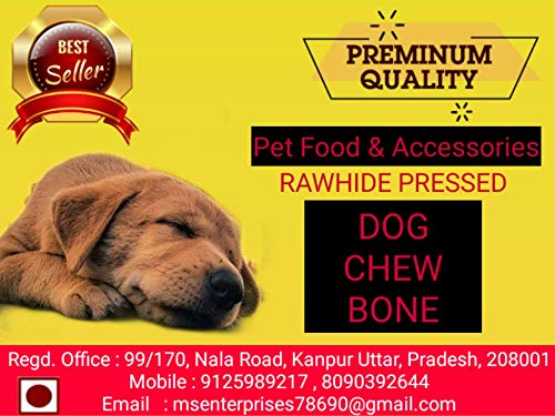 MS PET HOUSE White Rawhide Pressed Bone Calcium-Enriched Dog Chew Treats - 3 Inch, 5 Kg Bulk Pack for Long-Lasting Dental Health and Chewing Enjoyment 3
