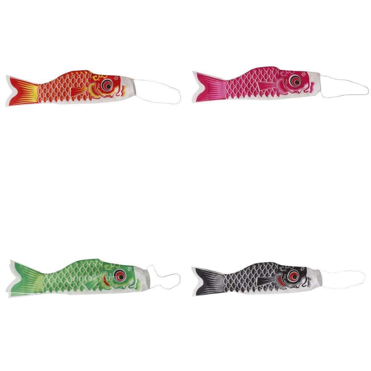 bnf® 4 pack 40cm japanese carp windsock streamer fish nobori koinoboriwindmills wind spinners garden d cor yard garden outdoor living home