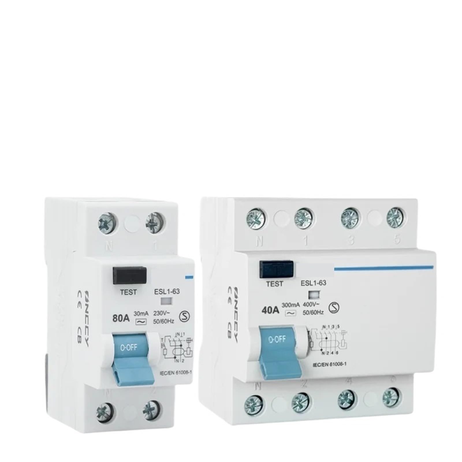 1 szt. RCD 2P 4P wyłącznik różnicowoprądowy 30 mA, elektromechaniczny przełącznik ochronny FI typ A 20 A 40 A, szyna DIN 220 V 10 KA (2P, 40 A, 30 mA)
