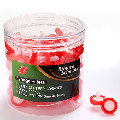 Filtres à seringue PTFE 13 mm 0.45 um non stériles Bioemd Scientific pour laboratoires, 100pcs