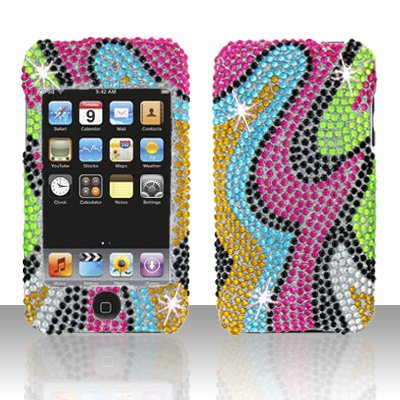 iPod Touch 2 3 Rainbow Swirl Design Full Diamond