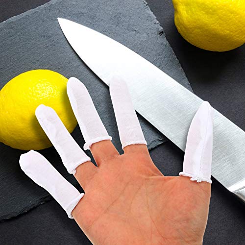 ARTIBETTER 60Pcs Dedeiras Algodão Guardas Dedo Proteção Dedo Dedo Dedo Mangas para Scrapbooking Cost