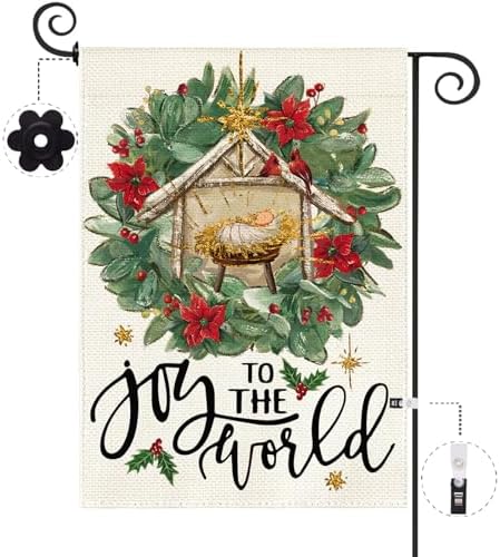 Baccessor Christmas Jesus Garden Flag 12.5 x 18 Inch Double Sided...