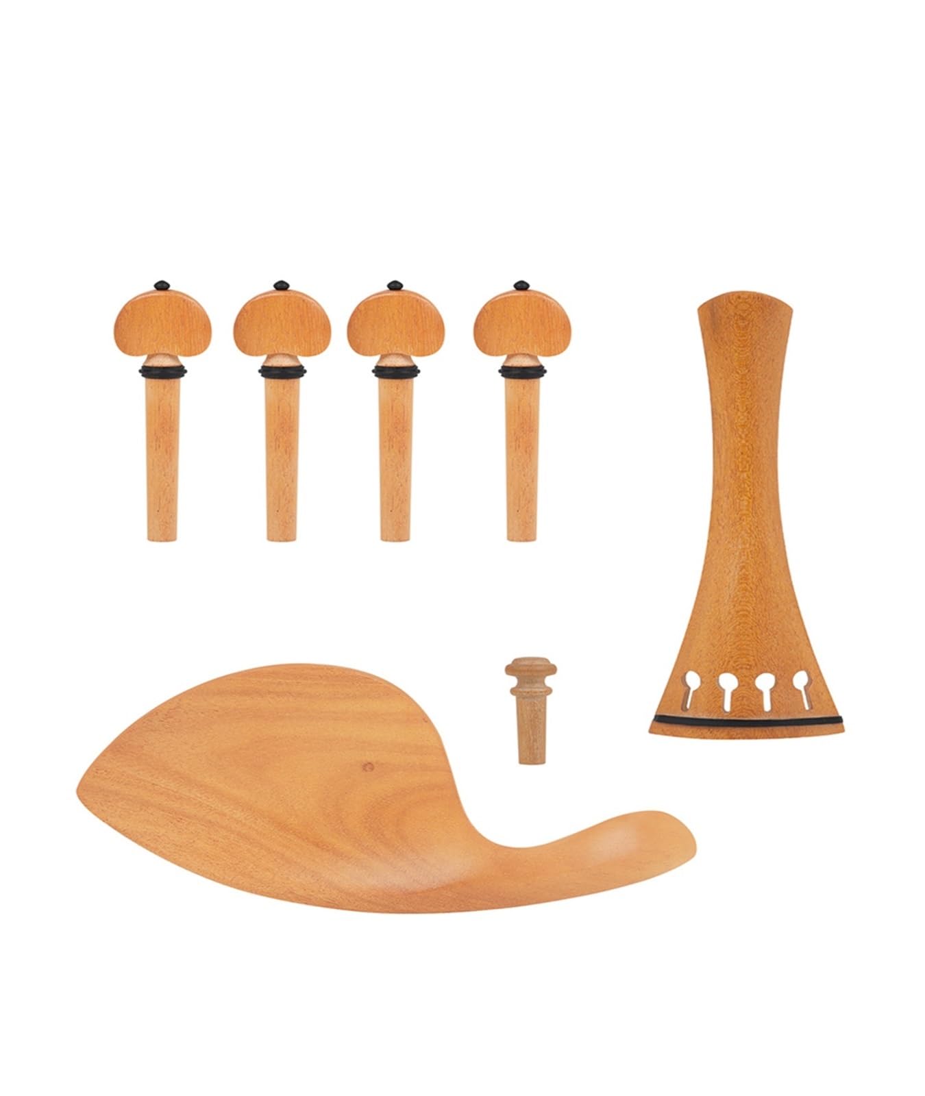 Set Di Raccordi For Violino In Palissandro Africano 4/4 3/4 | Set violino in palissandro africano lucido con cordiera, mentoniera for accordatura 4/4 3/4