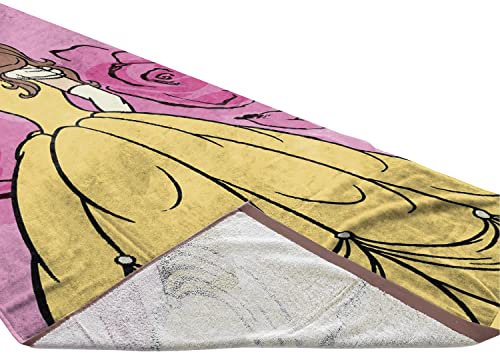 Jay Franco Disney Princess Roses Bath/Pool/Beach Towel - Super Soft & Absorbent Fade Resistant Cotton Towel Features Belle, Measures 28 X 58 Inches #TOP1