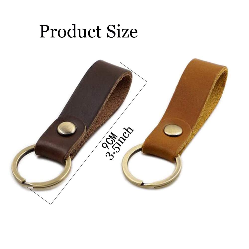 Leather Key Fob, Genuine Leather Key Chain, Premium