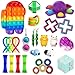 Bestek 28 Pcs Fidget Toys Set, Anxiety Relief Fidget Toys Pack for Kids and Adults, Sensory Fidget Toys Set Gifts for Boys Girls Birthday Party Favours, Carnival Prizes Bag Fillers Christmas Gifts