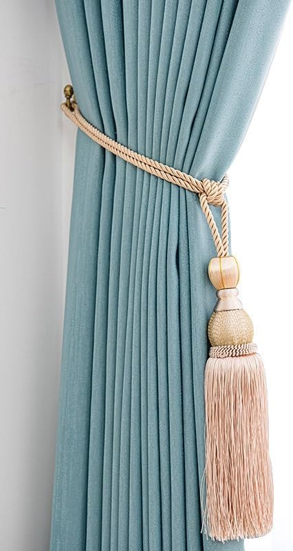 FMURY Tennis Curtain Hanging Ball Curtain Tassel Strap Hanging Ball Curtain Storage Rope image 3