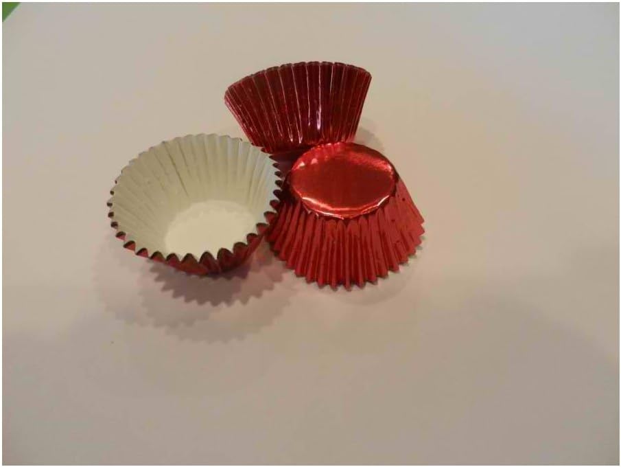 48 Mini Red Foil Cupcake Liners Cups Cake Cupcake Cookie