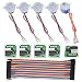 kuman Stepper Motor for Arduino 5 sets 28BYJ-48 ULN2003 5V Stepper Motor + ULN2003 Driver Board + Better Dupont Wire 40pin Male to Female Breadboard Jumper Wires Ribbon Cables K67