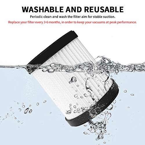 Tongdejing Lot de 6 filtres de rechange pour aspirateur sans fil MOOSOO XL 618 A, filtre aspirateur, passoire, dépoussiérage, pièces de rechange (blanc) – vue 7