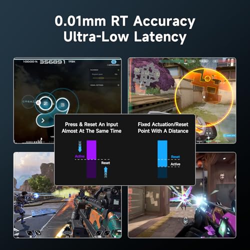 Image of MCHOSE ACE 68 60% Mechanical Gaming Keyboard Wired Rapid Trigger Hall Effect Keyboard Magnetic Switch Adjustable Actuation 8000Hz Polling Rate Custom RGB MAC Laptop(Black Topographic TTC Dragon Lord)