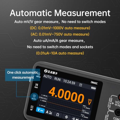 Image of DM40A /B /C Digital Multimeter 59999 Counts, 4.5-Digit Rechargeable 3 in 1 Handheld Oscilloscope Multimeter Signal Generator,50M Sample Rate, Diode Test Automotive Tools (DM40C)