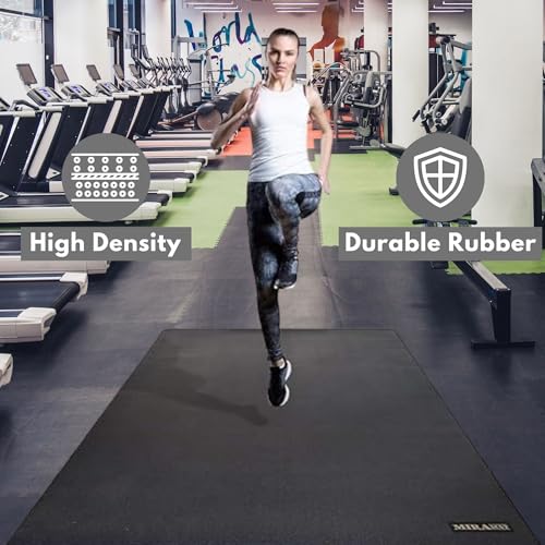 Image of Maruti Premium Black Gym Floor Mat 8x5 feet - High-Density, Non-Slip Exercise Mat,Waterproof,BPA Free for Home and Commercial Gym,Fitness Studioes thikness 30MM