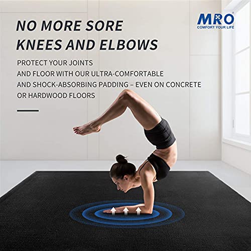 MRO Extra Large Yoga Mat, 12'x6'/9'x6'/7'x5'/6'x4' (9MM) Extra Wide and Thick Exercise Mats for Home Gym Workout, Non-Slip, Soft for Women and Men Fitness, Ideal for Barefoot Yoga, Pilates, stretching by MRO - Image 5