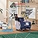 VIVOHOME Airbrush Kit with Professional Air Compressor and 3 Dual Action Airbrush Gun, Gravity and Siphon Feed, Quiet Air Brush Set with Holder, Color Wheel, Cleaning Brush, 2 Cup, Blue
