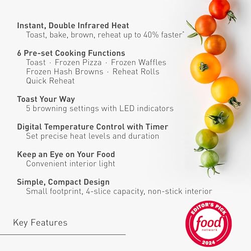 Panasonic Toaster Oven FlashXpress with Double Infrared Heating and Removable 9 Inner Baking Tray, 1300W, 12 x 13 x 10.25 inches, Silver Panasonic Toaster Oven FlashXpress with Double Infrared Heating and Removable 9 Inner Baking Tray, 1300W, 12 x 13 x 10.25 inches, Silver