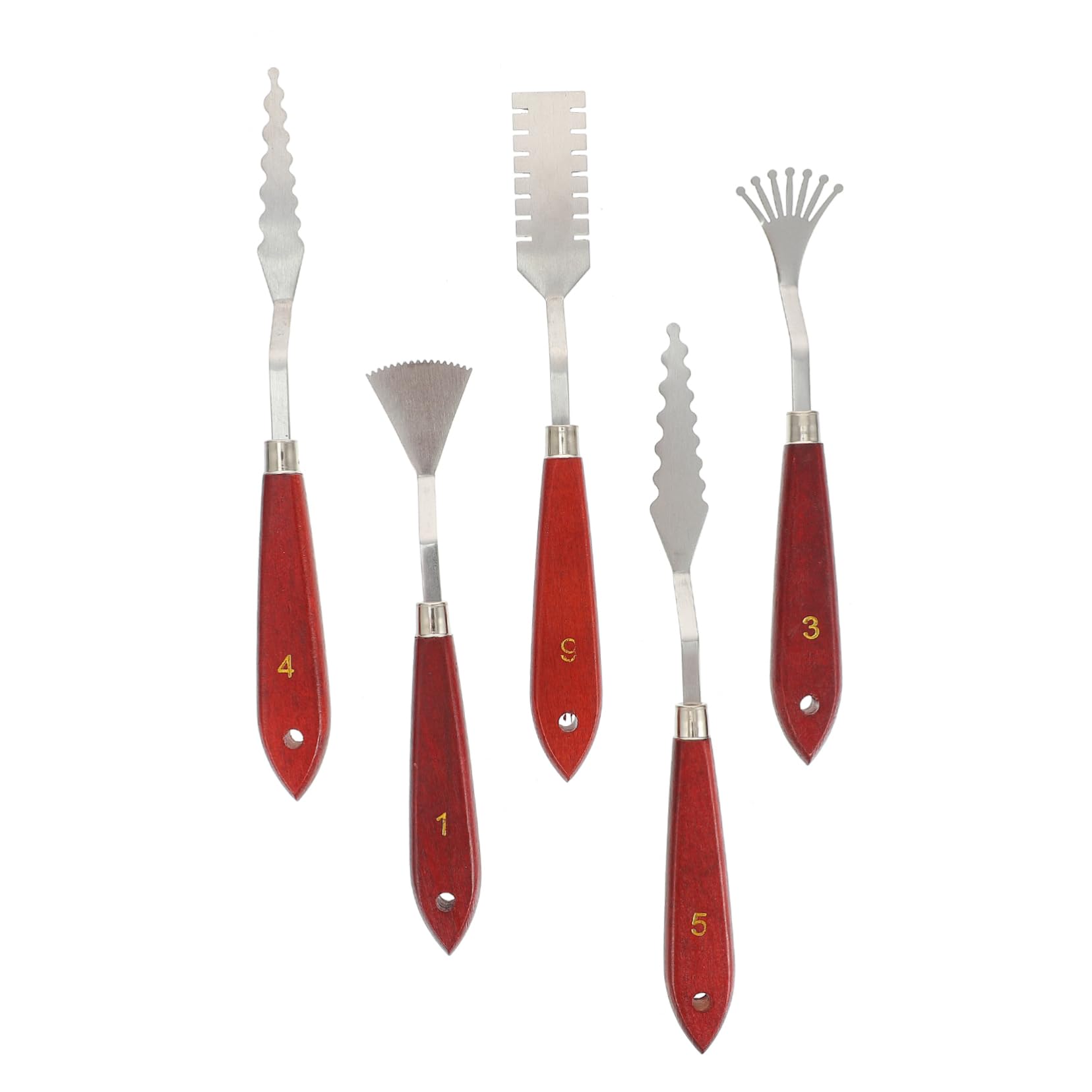 DOITOOL Mixed Media Art Supplies 5pcs Oil Painting Knife Palette Knife Spatula Tool Art Spatula Drywall Scraper Painting Supplies