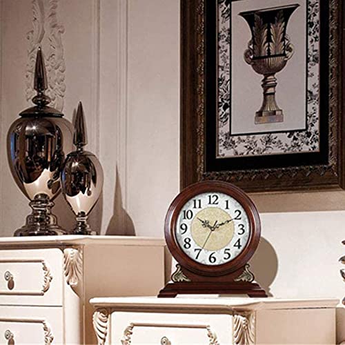 Reloj de escritorio en madera noble con tictac tradicional 6
