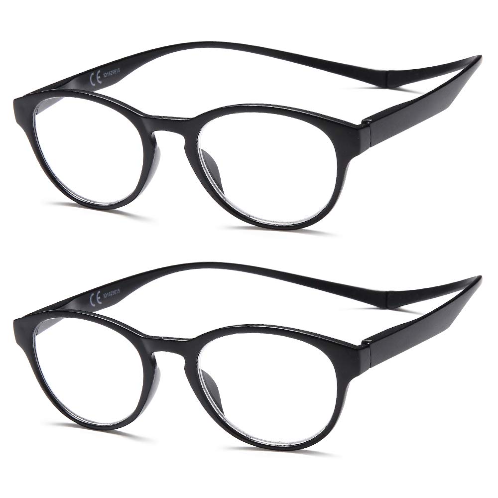 NEW VISION Gafas Presbicia Mujer 2 pack, Gafas Lectura Iman, Estilo Retro, Marcos Ligeros, ProteccióN UV400 Gafas De Lectura, Gafas Para Ordenador Mujer NV3312