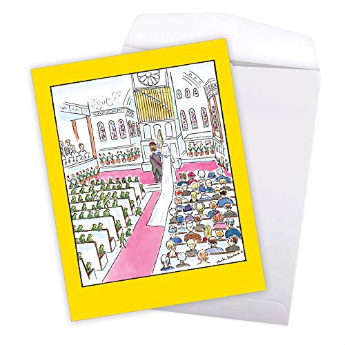 Nobleworks Wedding' Funny Congratulatory Card For The Newly Weds With Envelope (Large 8.5 X 11 Inch) - You Found Your Frog Prince Charming Congratulations Card - Husband And Wife Stationery J4964 #TOP4