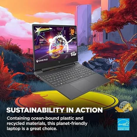 Image of HP Victus Gaming Laptop, 15.6-inch FHD IPS 144Hz, AMD Ryzen 5-8645HS, NVIDIA GeForce RTX 4050, Wi-Fi 6, Backlit KB, Win11 Home, w /Mouse Pad (8GB RAM |512GB PCIe SSD)
