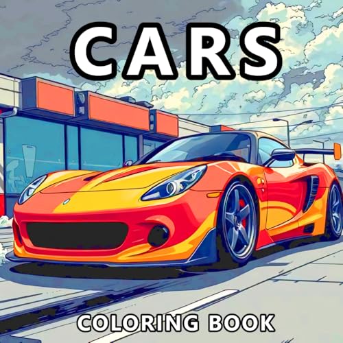 Cars Coloring Book: 50 Unique Illustrations of Cool Cars, Trucks, and Motorcycles for Kids and Adults Who Love Vehicles image 2
