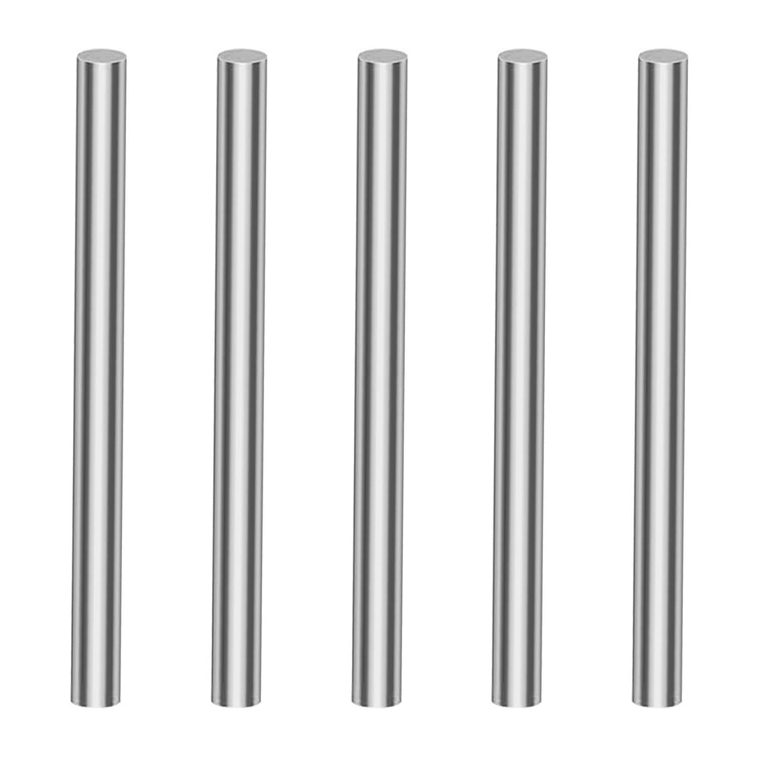 Utoolmart Okrągły pręt stalowy, 5,5 mm HSS narzędzie tokarskie 100 mm długość, do wiertarki wałowej tokarki wytaczanie maszyna toczenie oś miniaturowy, cylindryczne sworzeń DIY narzędzie rzemieślnicze, 5 szt.