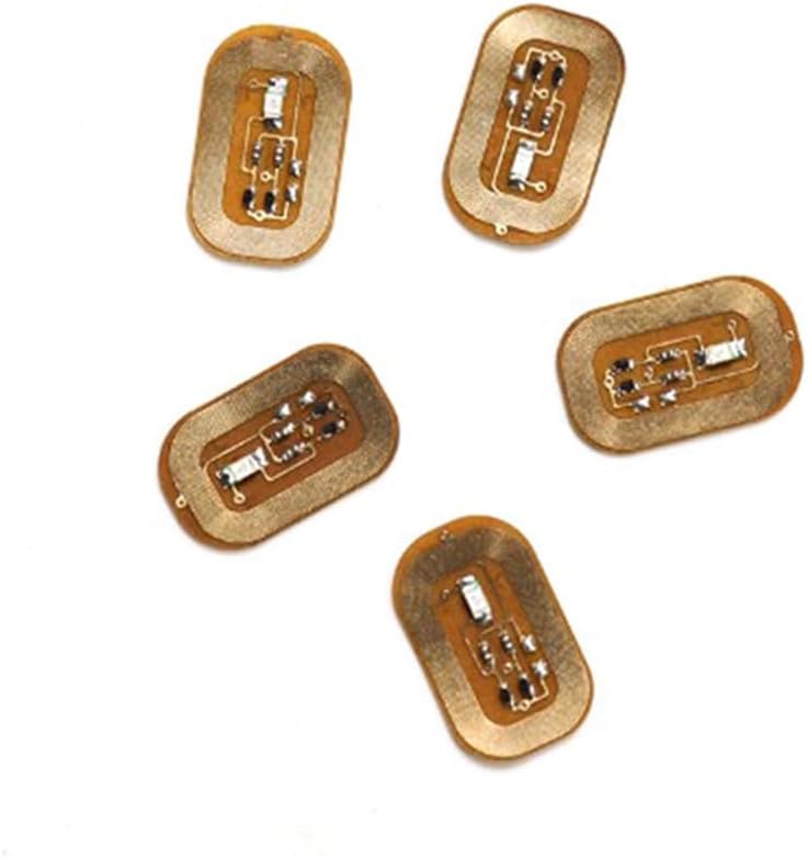 5Pcs NFC Flash Nail Sticker LED Bare Chip Intelligent Luminous Nail Lamp Nail Sticker Enhancement, Green Light